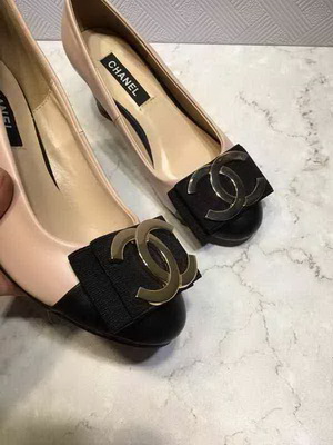 CHANEL Shallow mouth Block heel Shoes Women--030